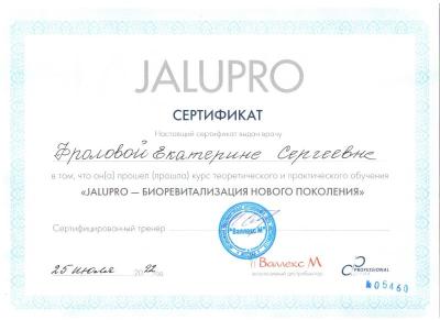 Сертификаты Фролова Екатерина Сергеевна 25