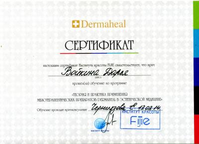 Сертификаты Войкина Дарья Владимировна 29