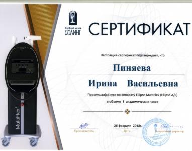 Сертификаты Пиняева Ирина Васильевна 18