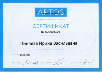 Сертификаты Пиняева Ирина Васильевна 29