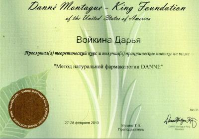 Сертификаты Войкина Дарья Владимировна 14