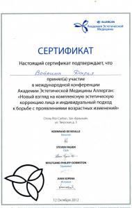 Сертификаты Войкина Дарья Владимировна 16
