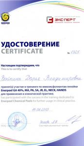 Сертификаты Войкина Дарья Владимировна 33